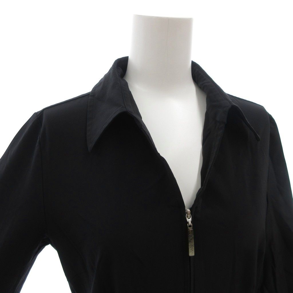 フォクシーニューヨーク FOXEY NEW YORK ジップアップワンピース 40 紺