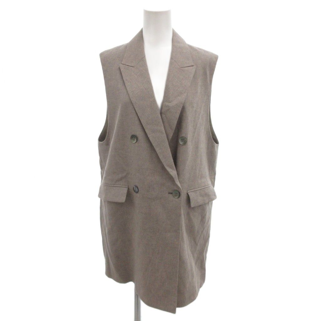 新品未使用　23区オンワード　LIBECOTHICK ロング ジレ　麻　ベージュ 新品未使用 23区オンワード LIBECOTHICK ロング ジレ 麻 ベージュ