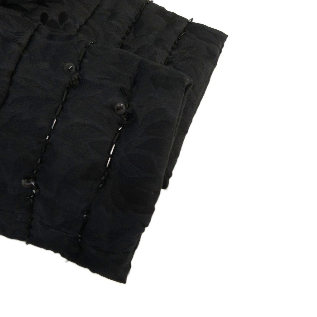 NOKO OHNO ノコ オーノ 中綿ジャケット 38 黒 ブラック 花柄 織り柄