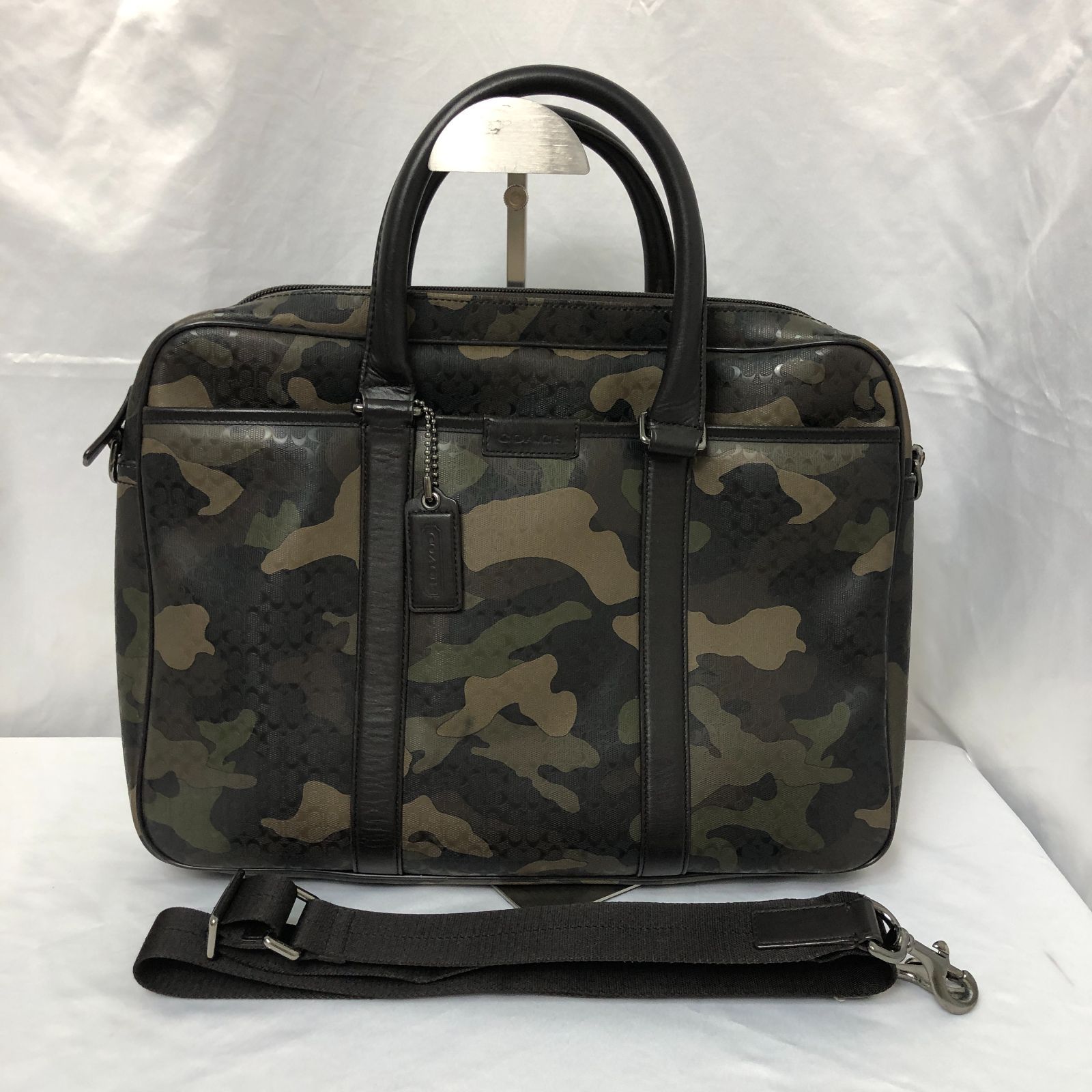 COACH ビジネスバッグ メンズ 2 WAYブリーフケース 迷彩柄 コーチ KSAW 10 7085