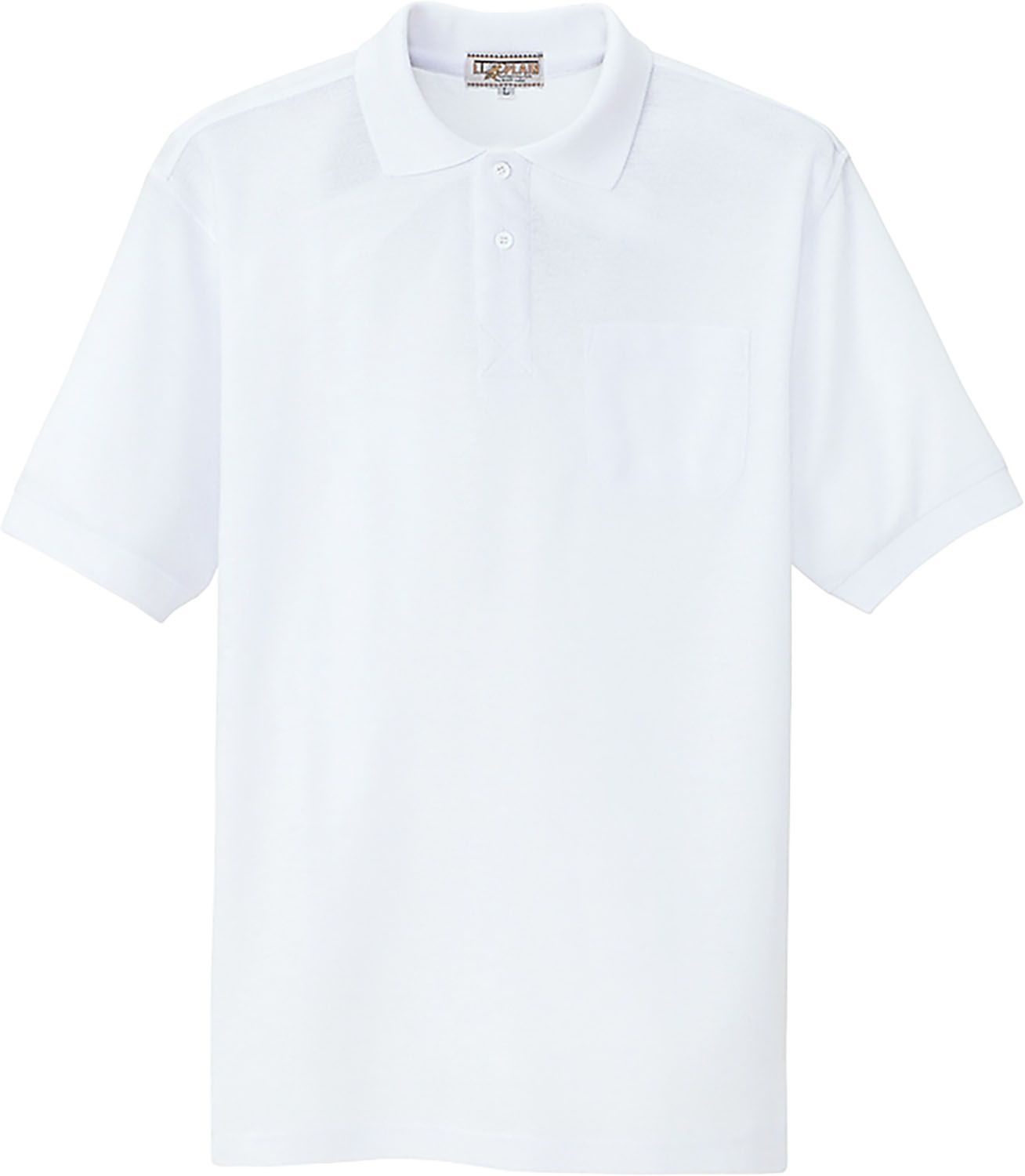 アイトス AITOZ 半袖ポロシャツ トップス ベーシック シンプル 鹿の子 カノコ 普段使い 屋外 運動会 イベント ボランティア メンズ 男性用 レディース 女性用 大人用  76154L 001 ホワイト