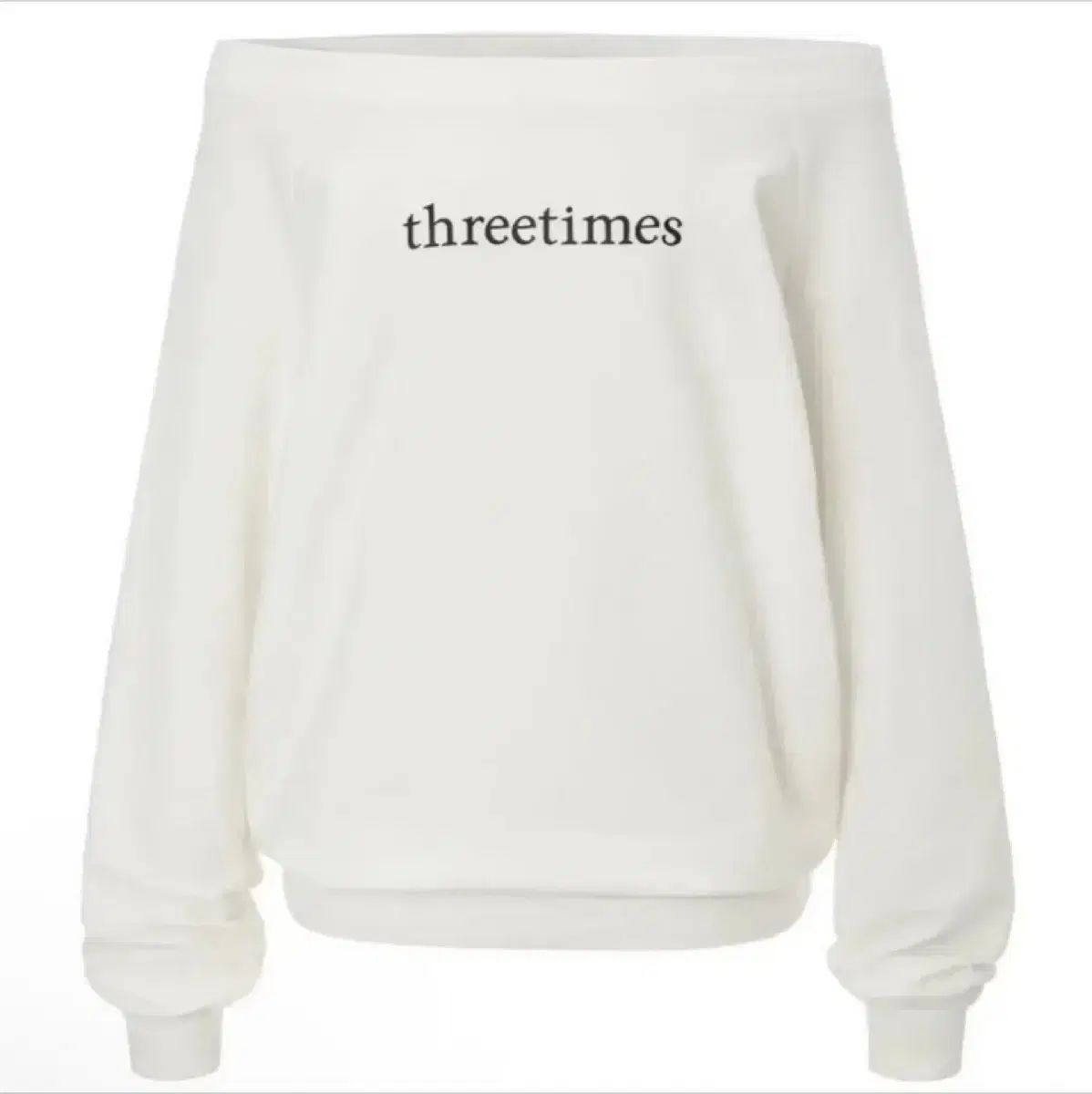 スリータイムズ threetimes オフショルダー スウェット 白 m サイズ