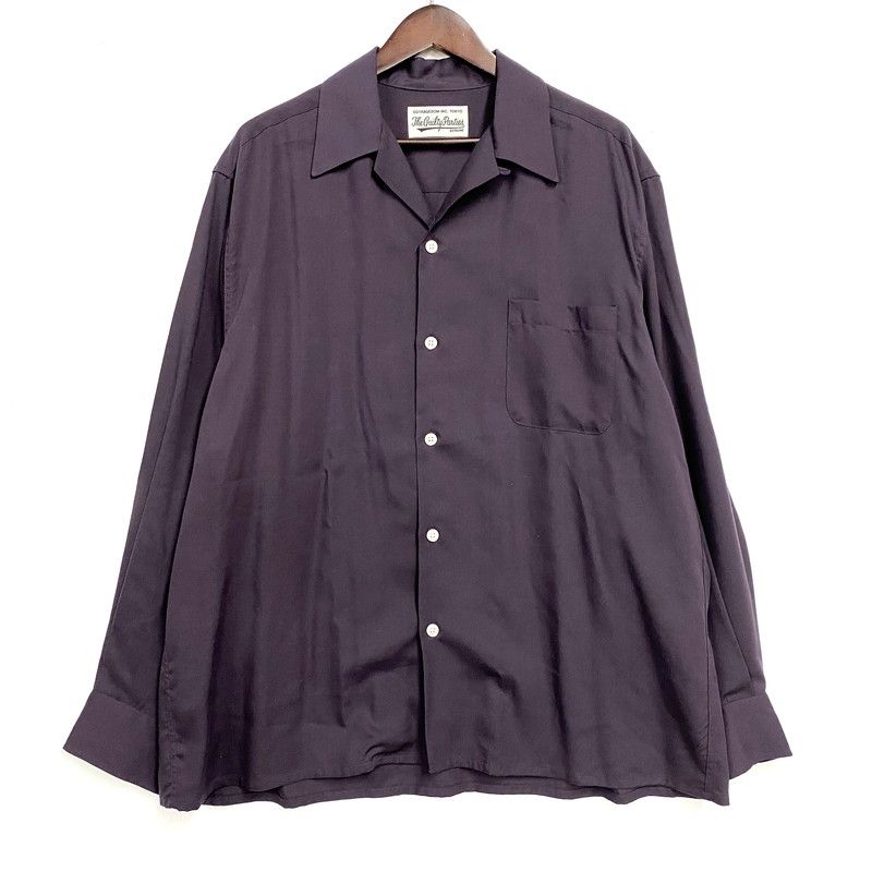 中古美品】WACKO MARIA ワコマリア LS OPEN COLLAR SHIRT ロング