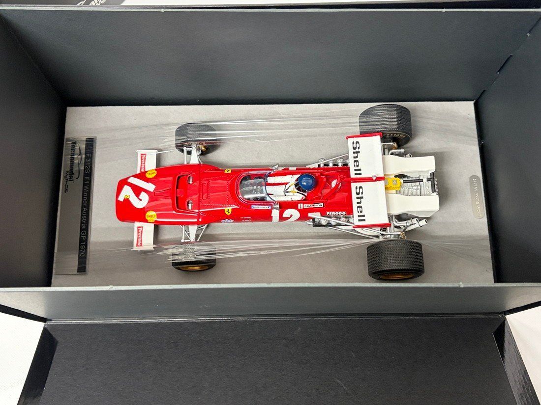 FERRARI F 1 312 B N 12 WINNER AUSTRIA GP with pilot figure 1970 JACKY ICKX RED WHITE 18ミニカー