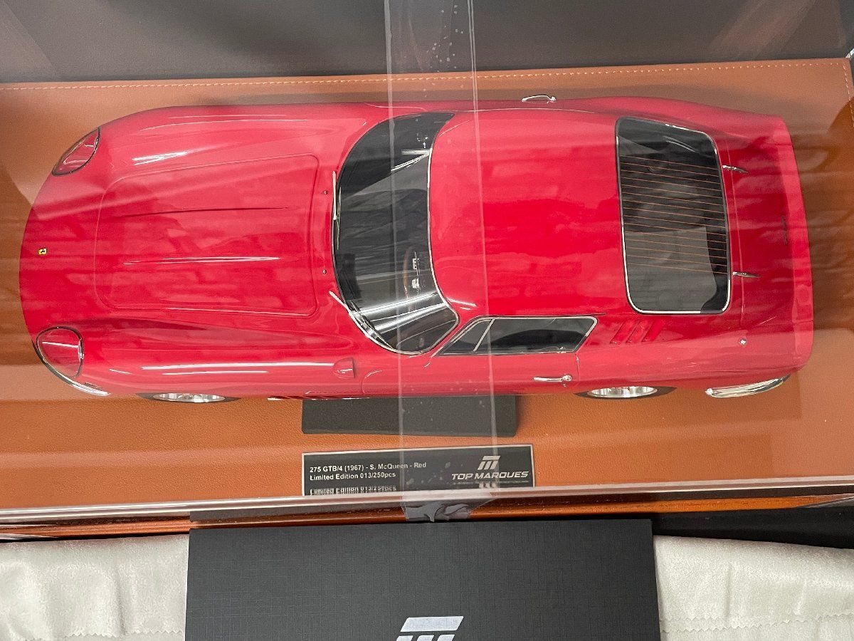 Ferrariフェラーリ 275 GTB 4 Steve McQueen Red black interior Top Marques 1 18 ミニカー