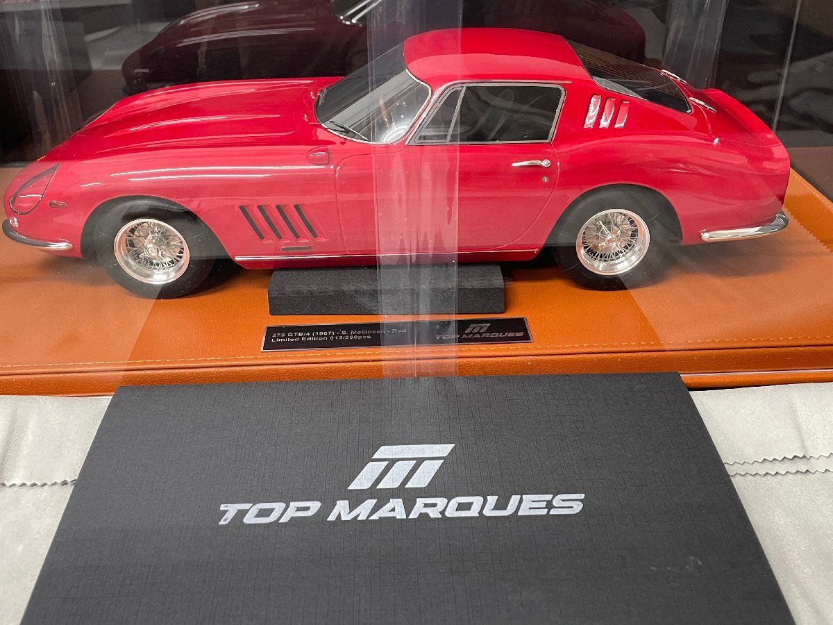 Ferrariフェラーリ 275 GTB 4 Steve McQueen Red black interior Top Marques 1 18 ミニカー