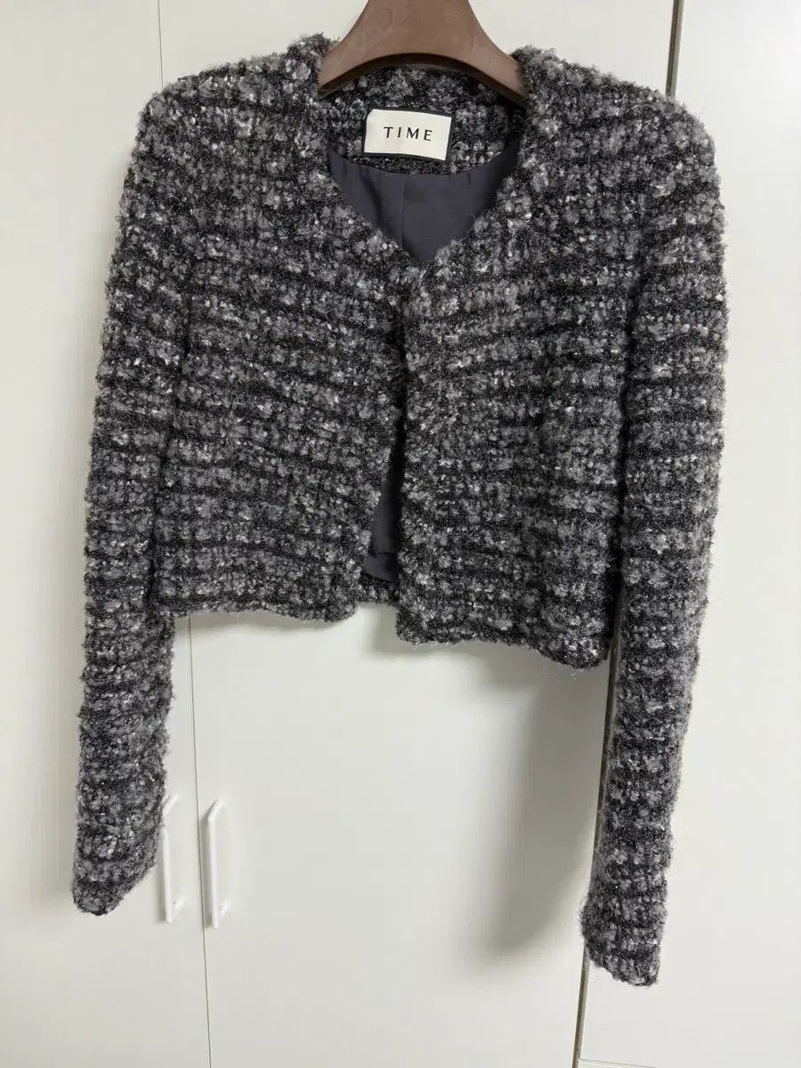 ハンサム TIME ツイード クロップド ジャケット