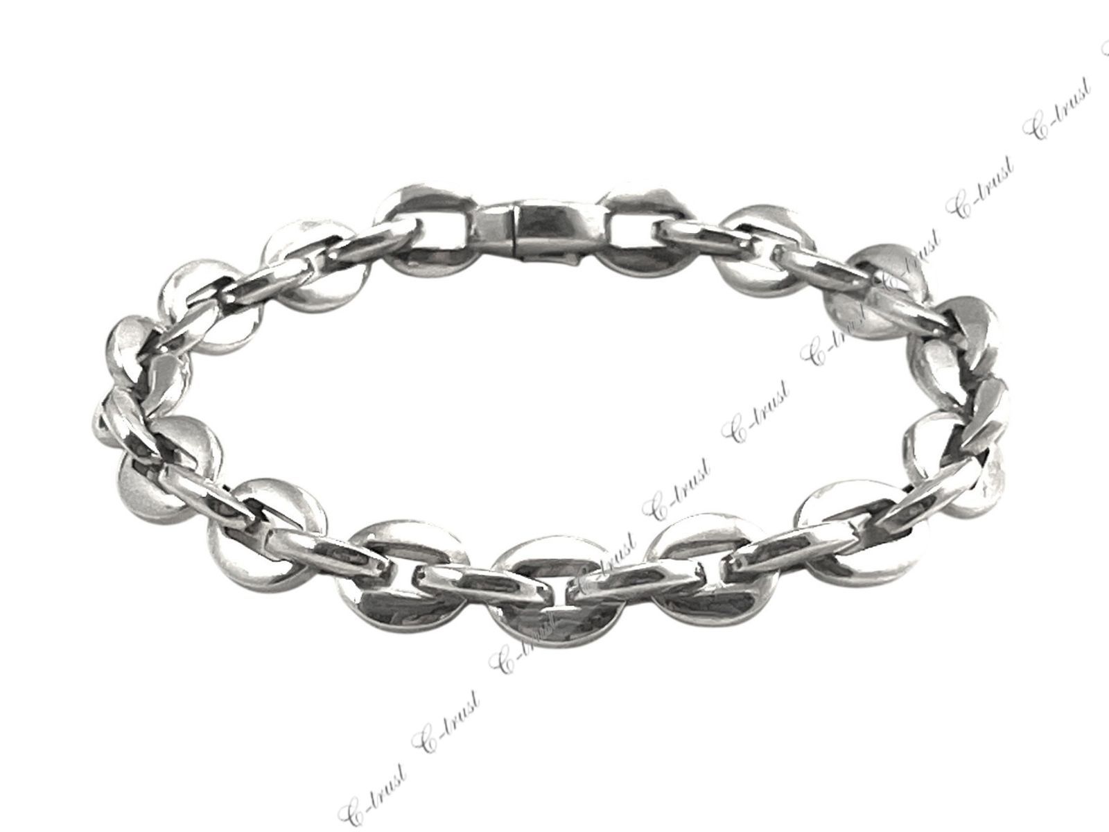 BOTTEGA VENETA ボッテガ ヴェネタ ブレスレット チェーン スターリング シルバー Ag 925 ロゴ イタリア製 8117 SILVER M 028 S