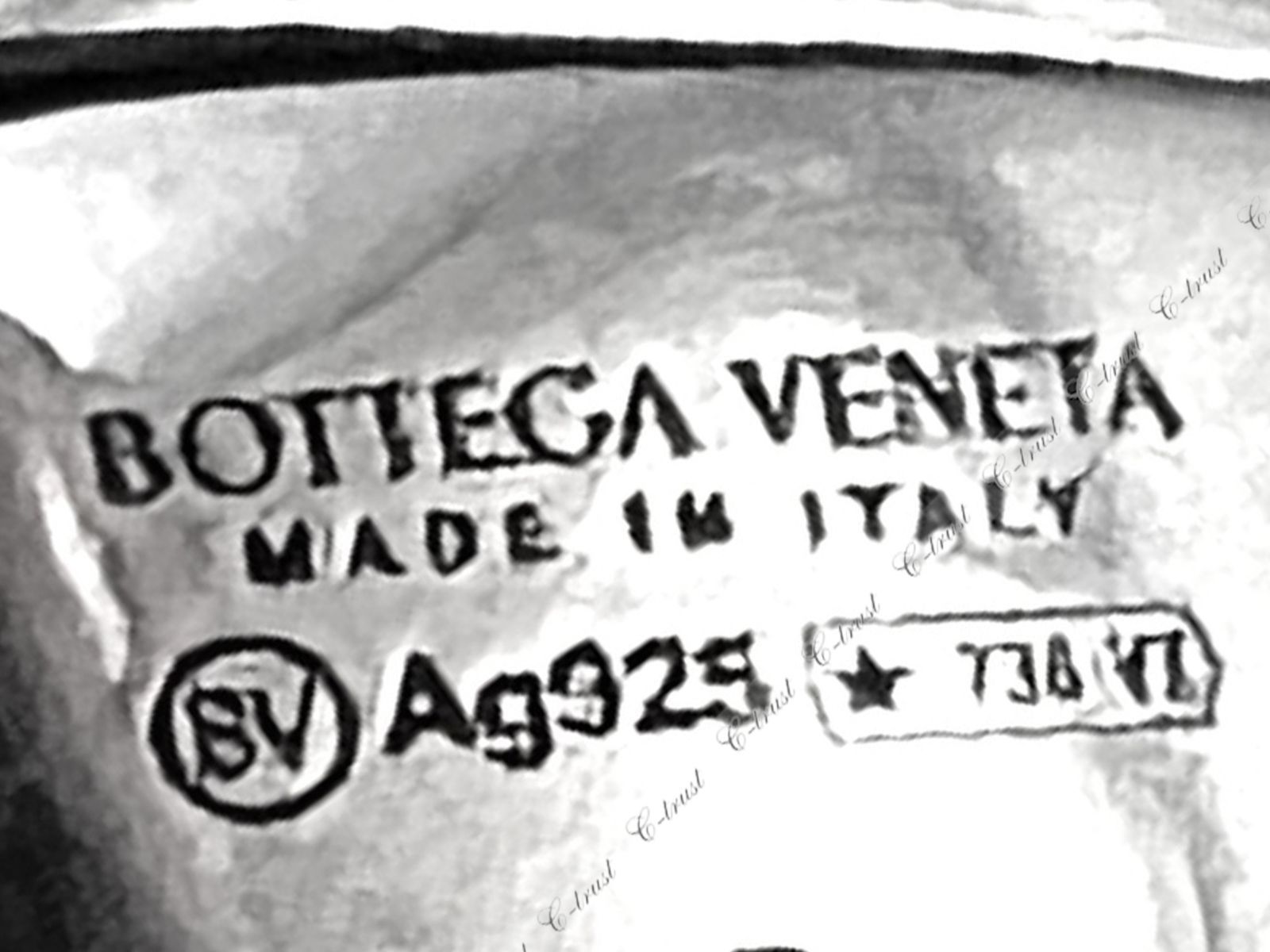  BOTTEGA VENETA ボッテガ ヴェネタ ブレスレット チェーン スターリング シルバー Ag 925 ロゴ イタリア製 8117 SILVER M 028 S ブレスレット アクセサリー