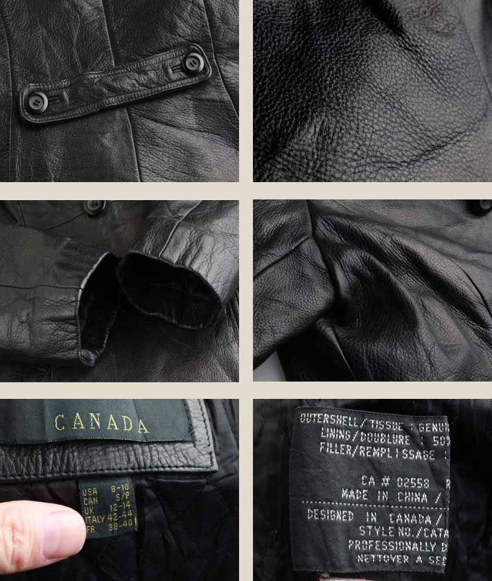 Pコート型 レザー