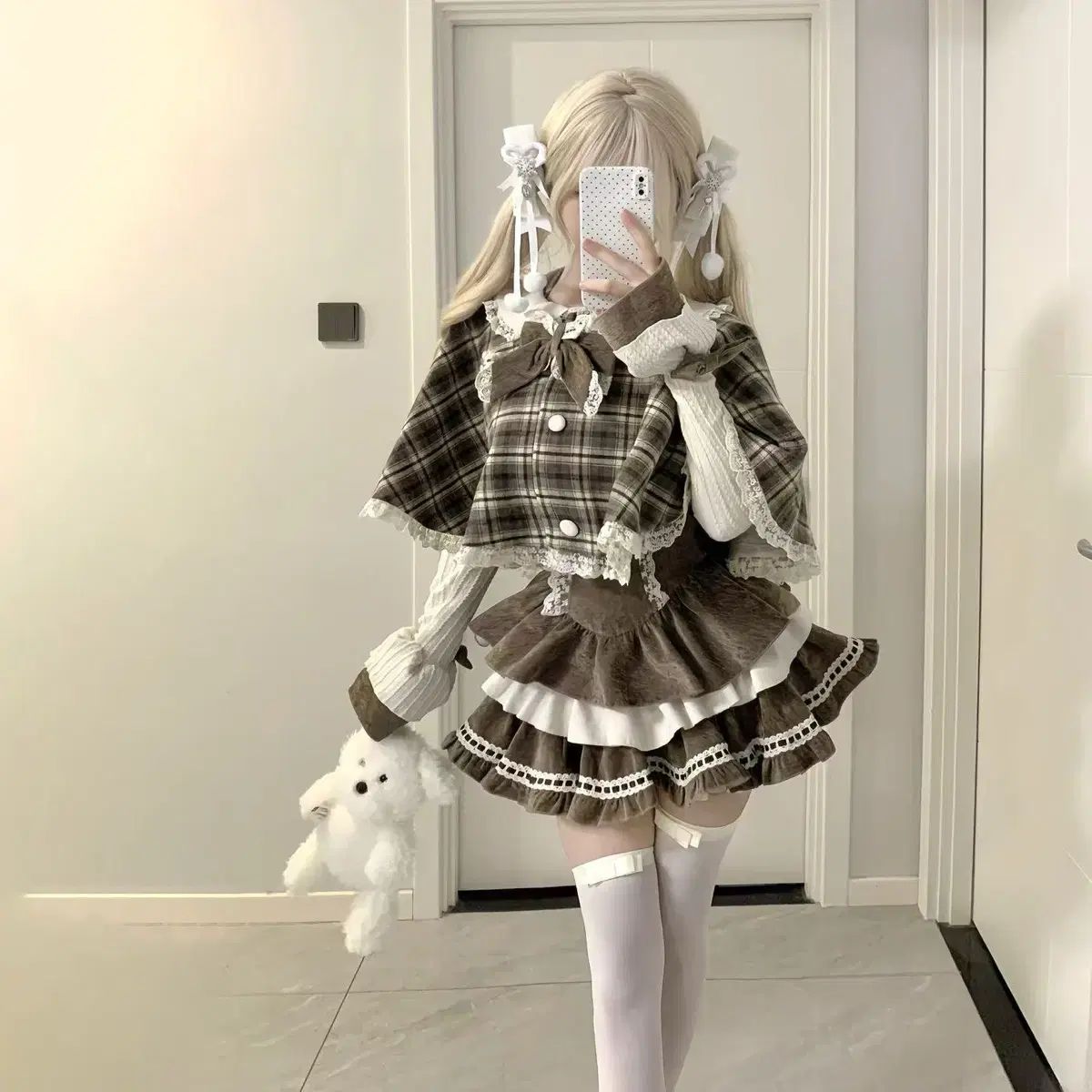 ロリータ ファッション スイート ケープ トップ サスペンダー ワンピース スリーピース セット