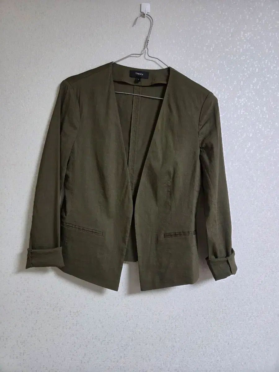 Theory 띠어리 カーキ色 リネン ジャケット