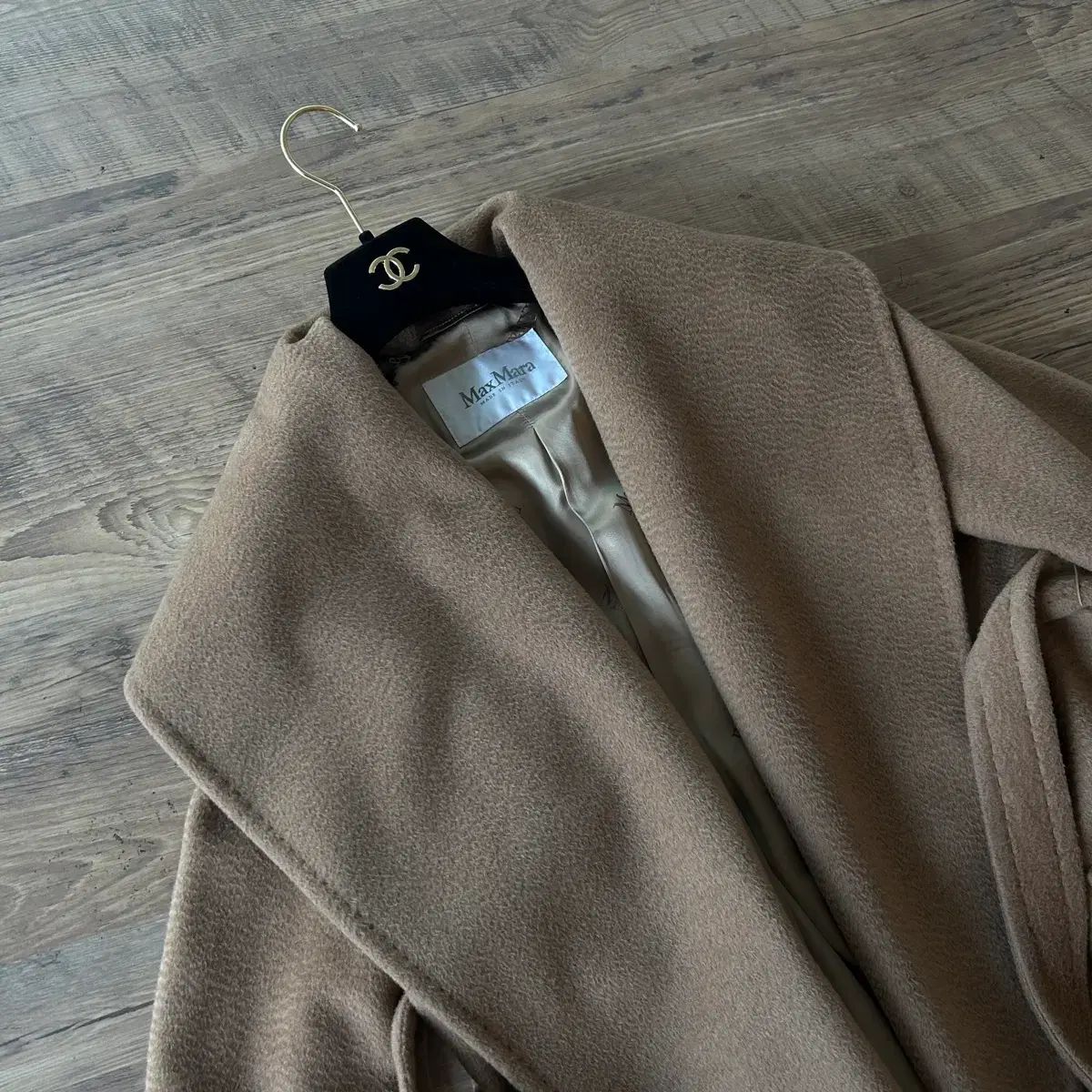 マックスマーラ ファー トリミング ローブ コート