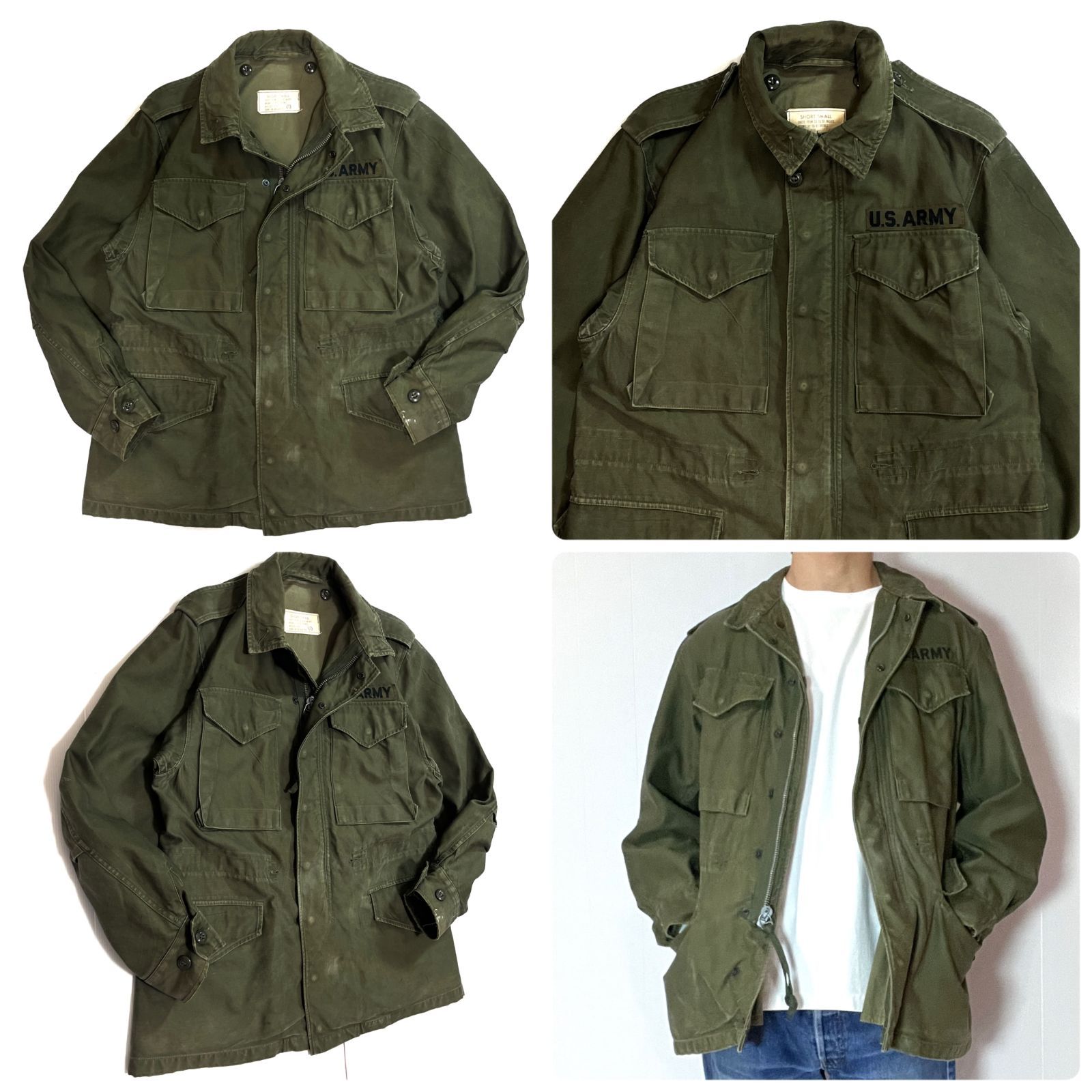 60s【美品】USARMY アメリカ軍 M-51 フィールドジャケット M/S 60s 64年製 米軍実物 US ARMY M-51 フィールド ジャケット X-SMALL