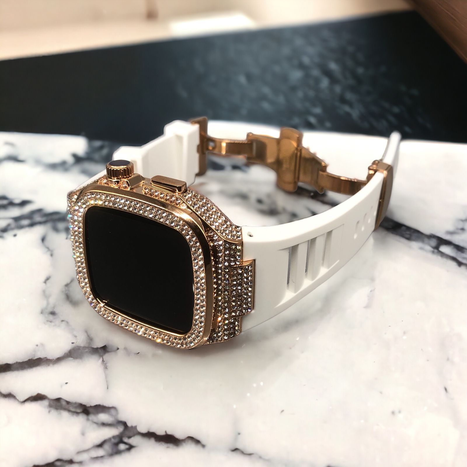 GimelZayinセット cs ホワイト ローズゴールド アップルウォッチ