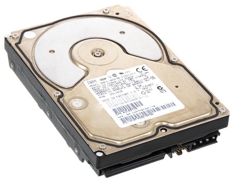 【3年保証】Hard Drive IBM DNES-309170 P/N: 25L1810 9GB 7200 RPM 68-PIN SCSI 3.5 