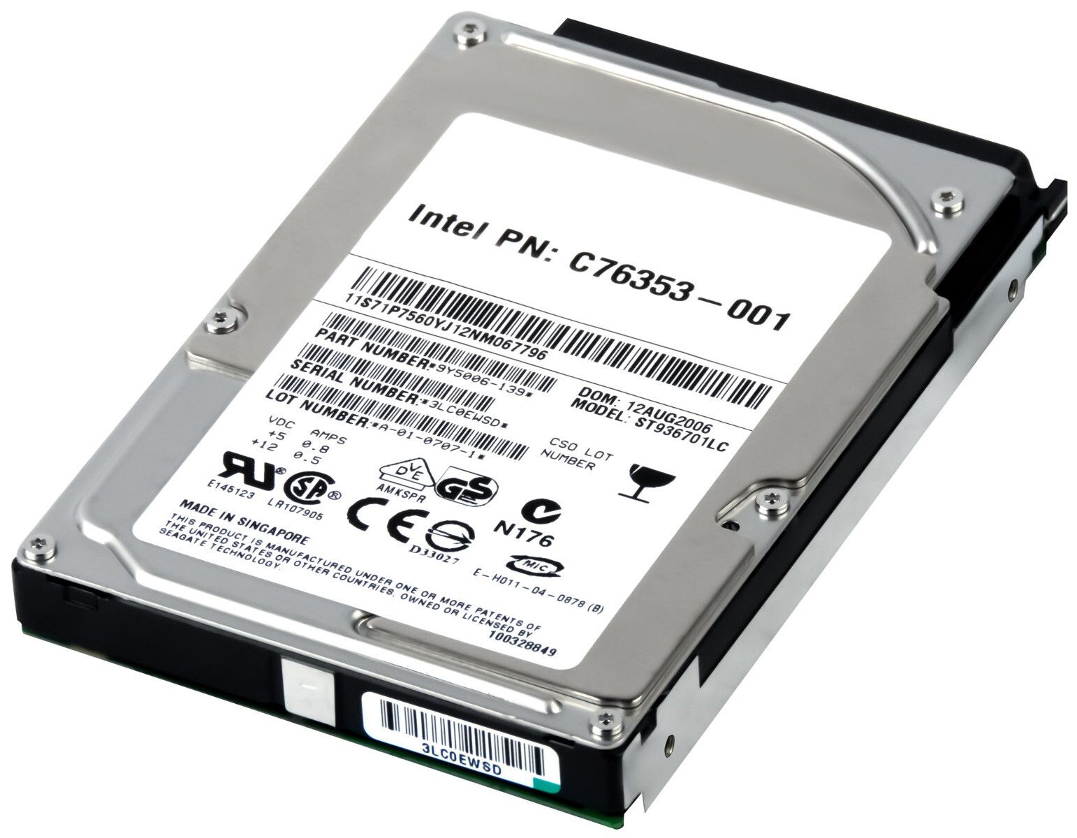 3年保証】Hard Drive INTEL C76353-001 ST936701LC 36.4GB 10K 8MB