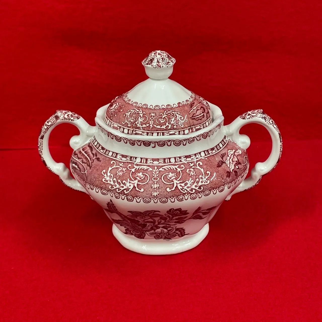 Spode スポード ピンクカミラ シュガーポット イングランド N-14