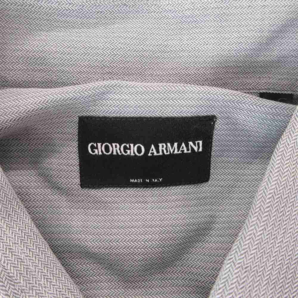 ジョルジオアルマーニ GIORGIO ARMANI 長袖シャツ 39 グレー /AE ジョルジオアルマーニ GIORGIO ARMANI 長袖シャツ 39 グレー /AE