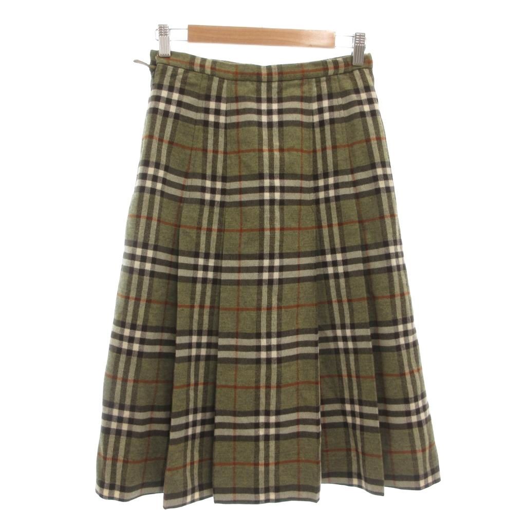 美品　バーバリー　シャツ　スカート　Burberry Burberrys > バーバリー日本製ノバチェックラッププリーツスカート