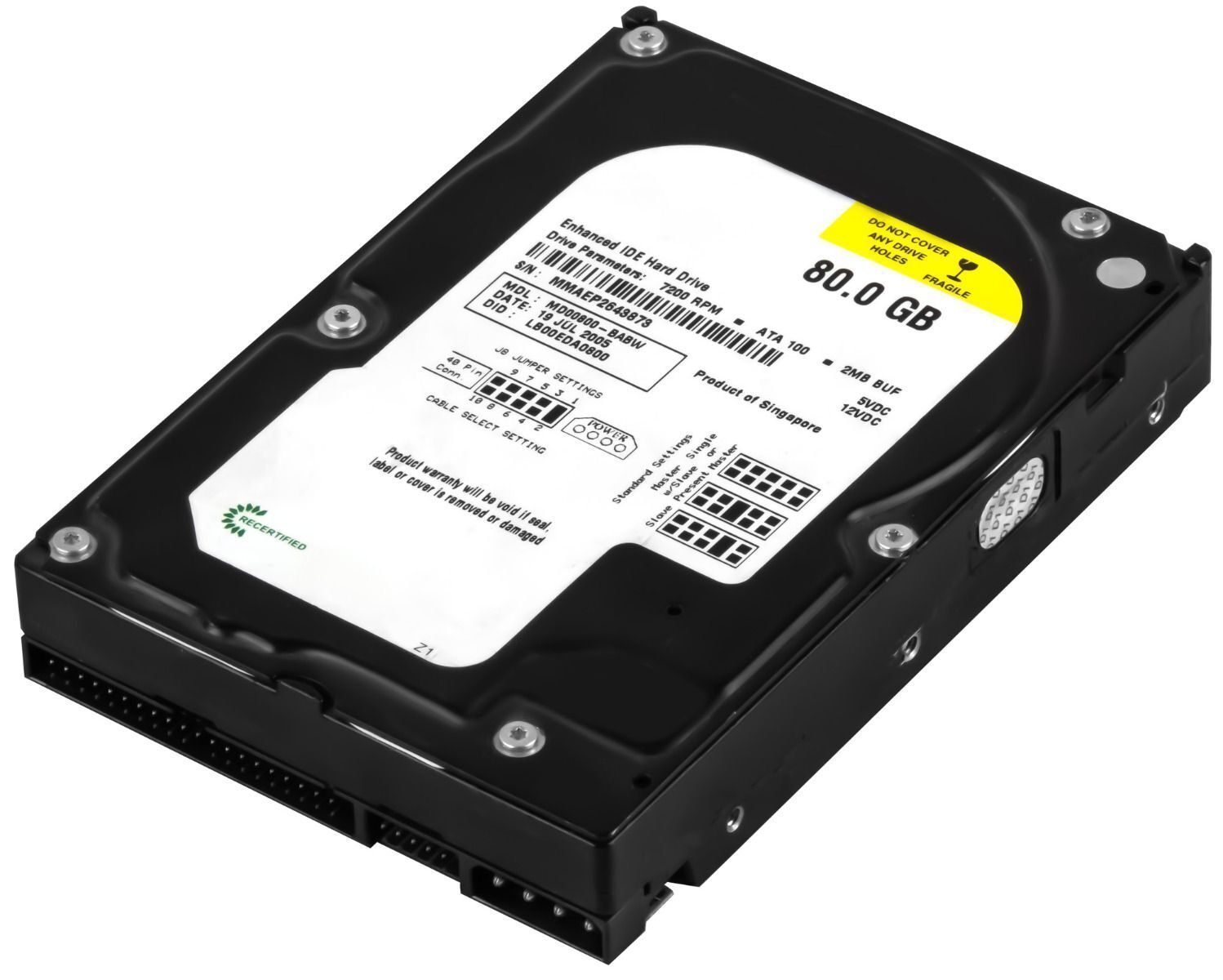 3年保証】Magnetic Data Technologies Mdt 80GB 7200U/Min 8MB Ata Ide 