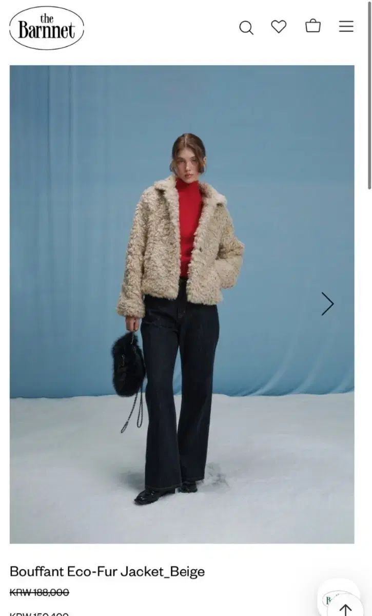 ザ バーネット ファー ジャケット ベージュ