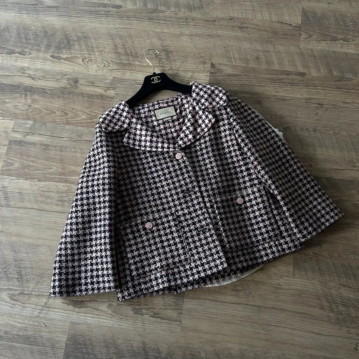 グッチ ハウンドトゥース ツイード ジャケット