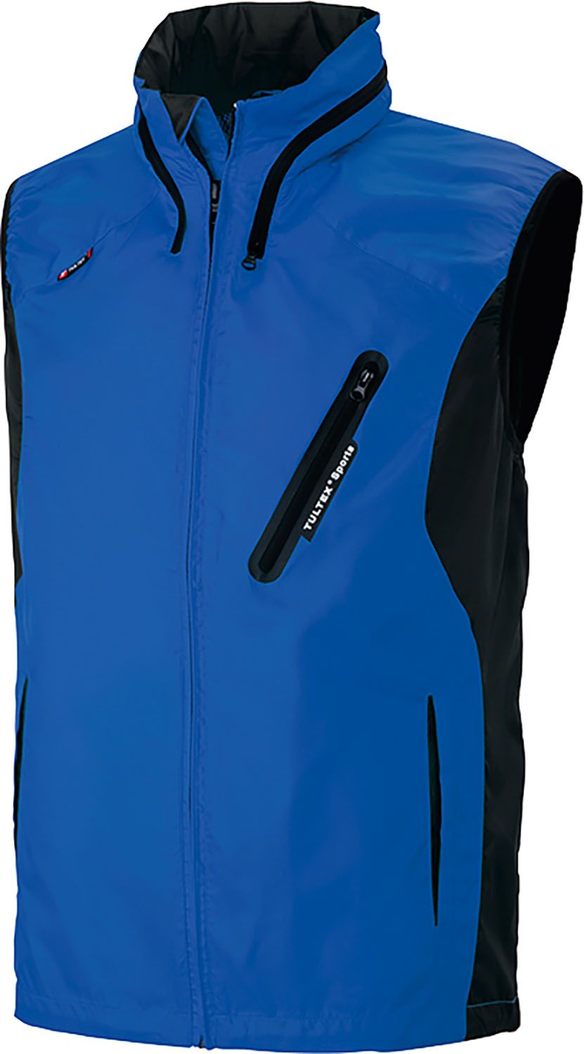 アイトス AITOZ フードインベスト トップス ノースリーブ 撥水 高機能 裏メッシュ 屋外 野外 イベント ボランティア スタッフ メンズ 男性用 レディース 女性用 大人用  103095L 110 ブラック×チ