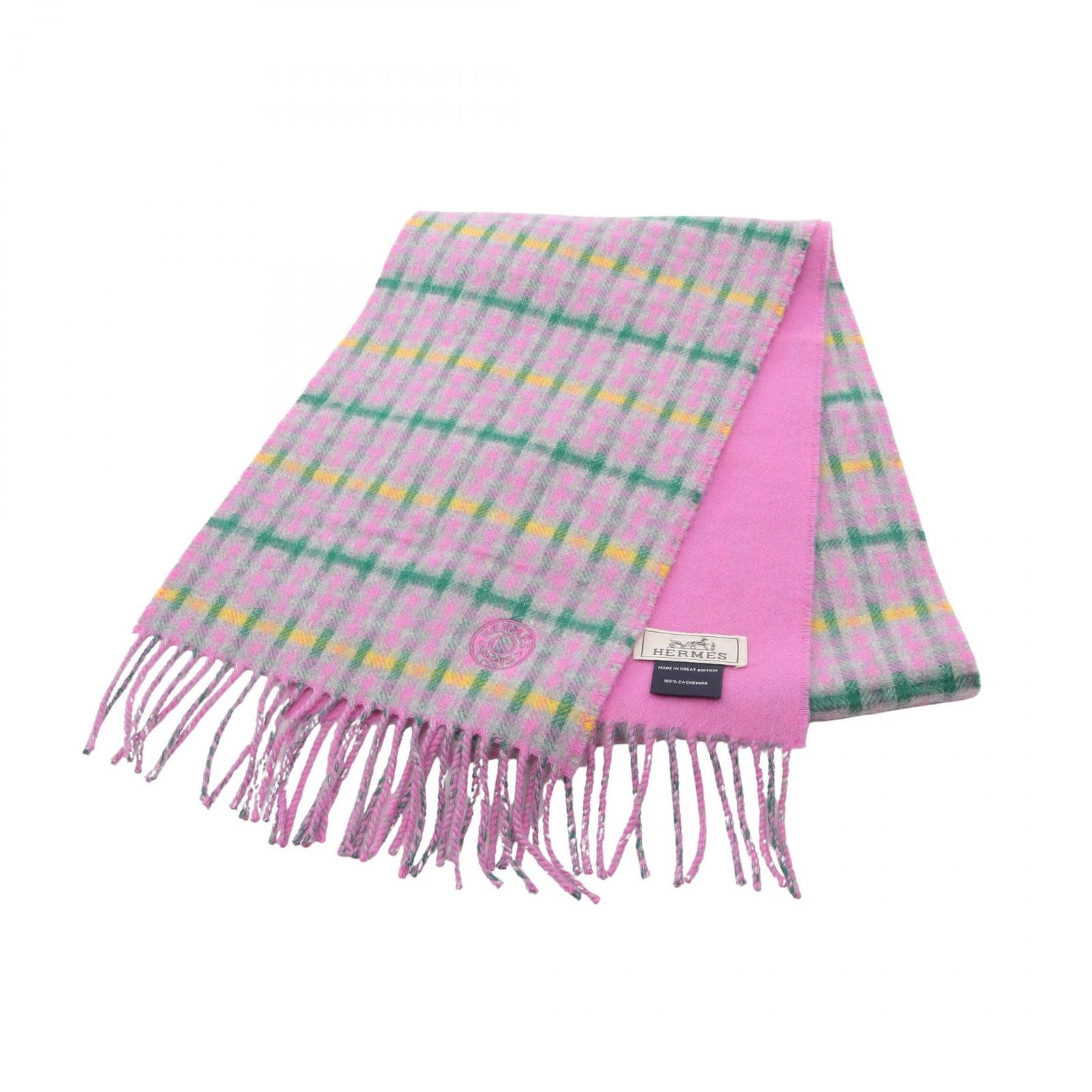 HERMES エルメス Hエコセ レクトヴェルソ マフラー