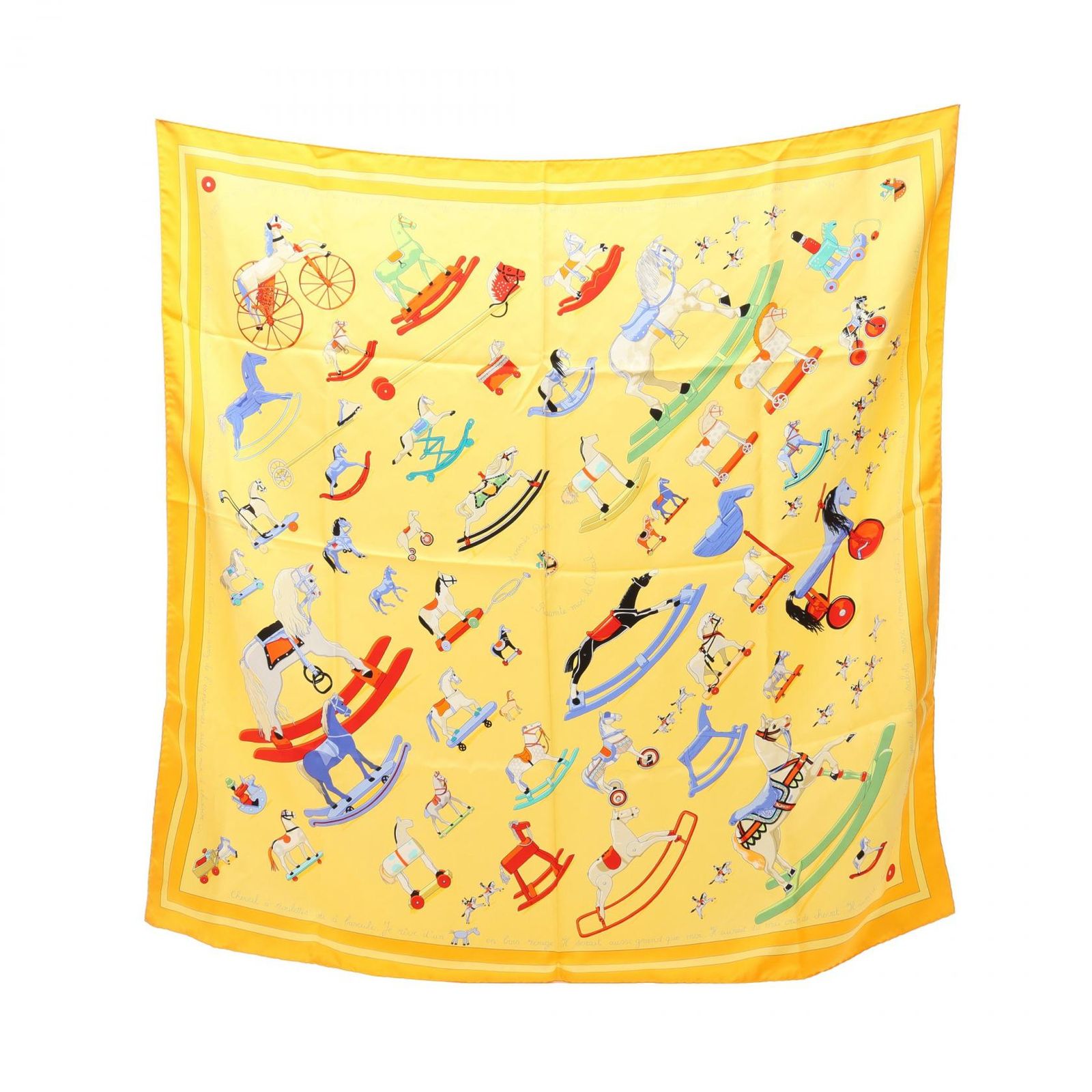 HERMES エルメス カレ90 Raconte moi Le Cheval スカーフ