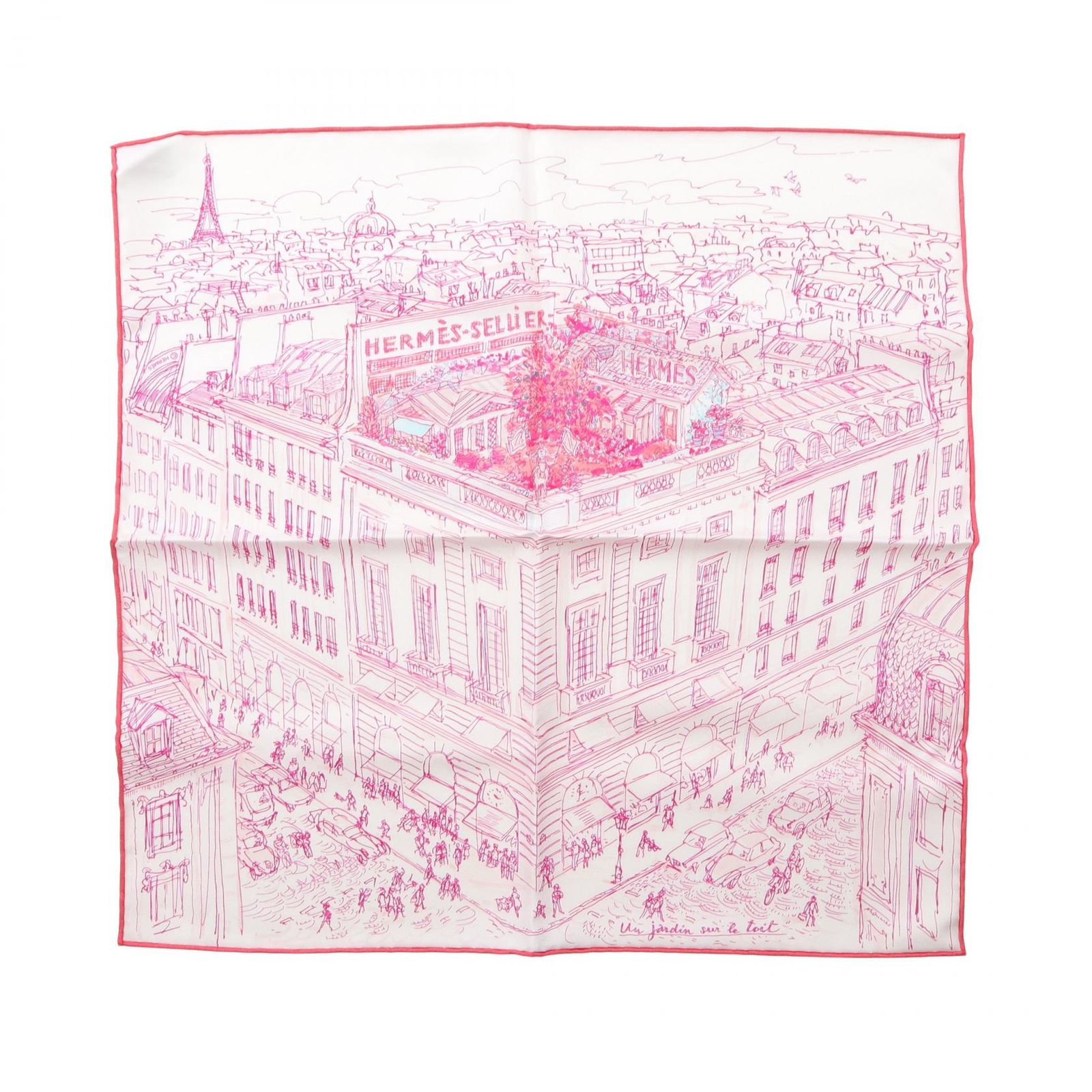 HERMES エルメス プチカレ カレ45 Un Jardin sur le Toit スカーフ