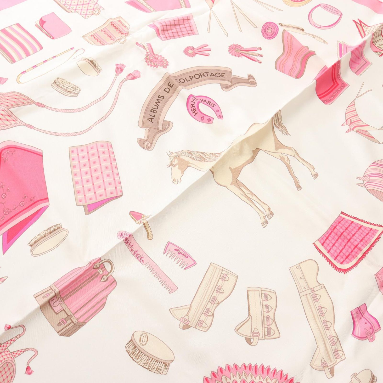  HERMES エルメス カレ90 ALBUMS DE COLPORTAGE スカーフ バンダナ スカーフ 小物