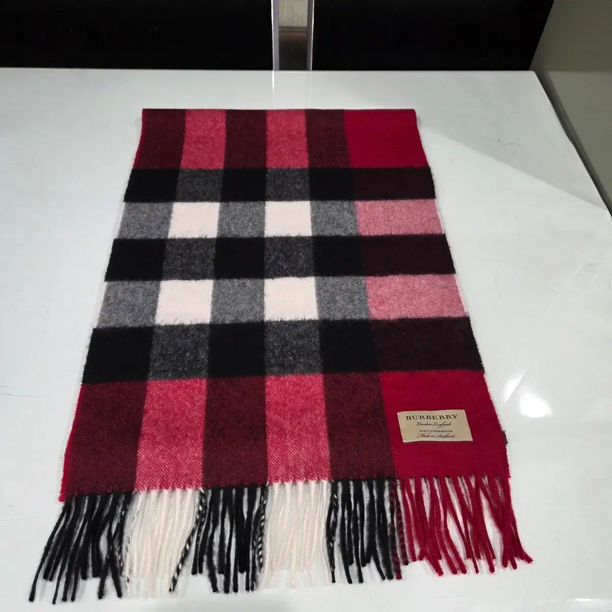 バーバリー カシミア マフラー 3 大きいサイズ 使用感少なく