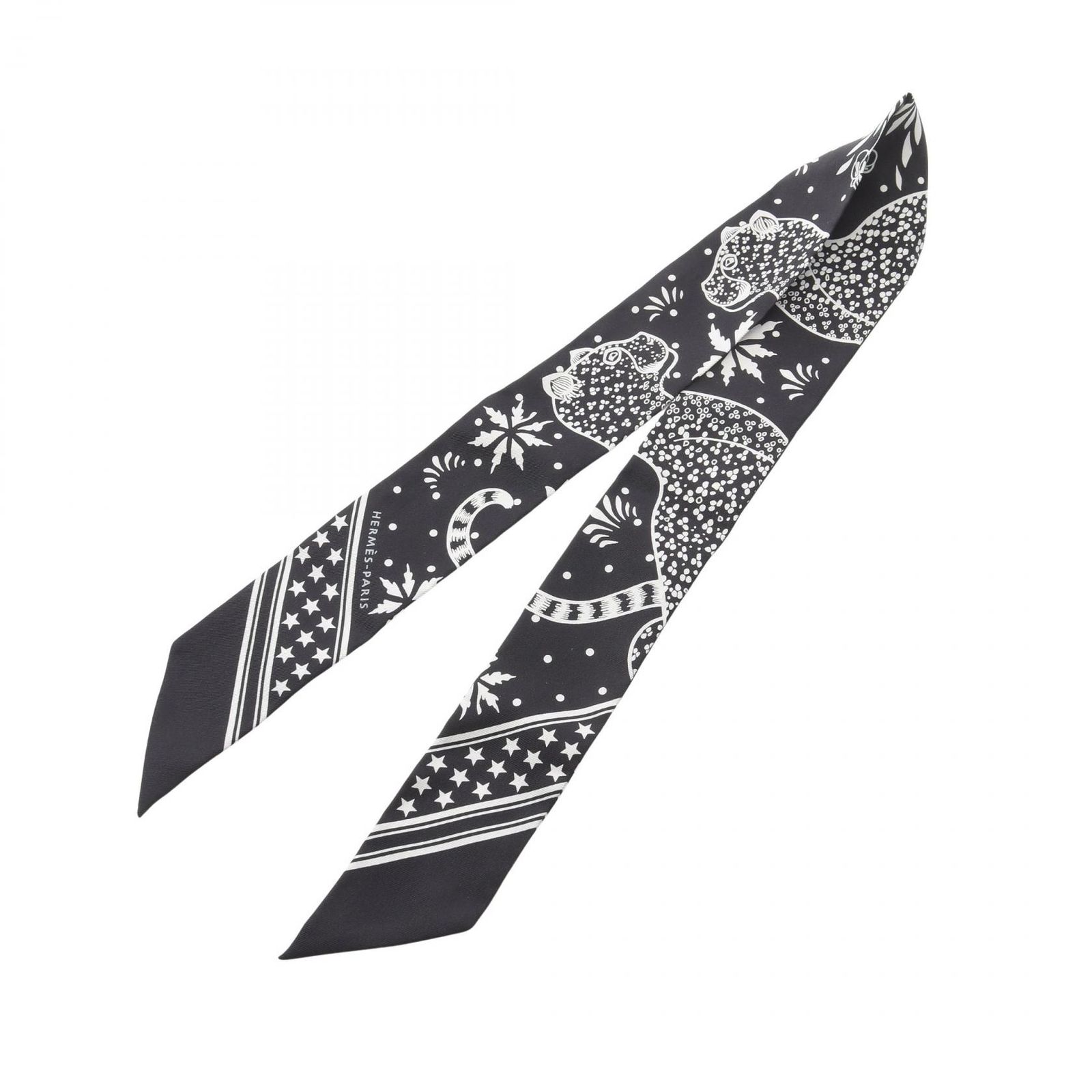 HERMES エルメス ツイリー Les Leopards Bandana スカーフ
