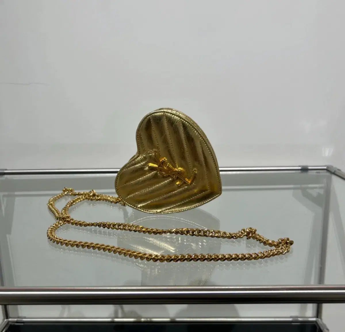 Saint Laurent サンローラン ハート チェーンバッグ ミニバッグ