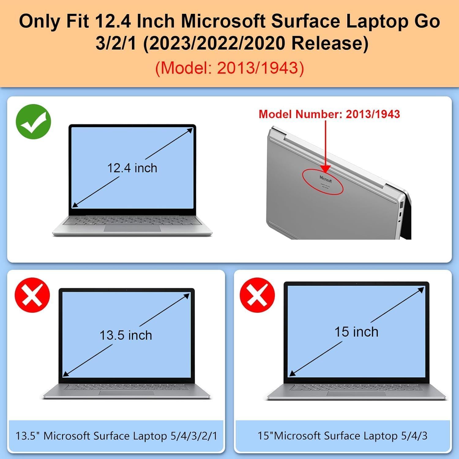 Go Surface Case Laptop Microsoft for 12.4 0 1 2 mCover Fintie Cover com: 2020-2024 (2023)&frasl;Surface