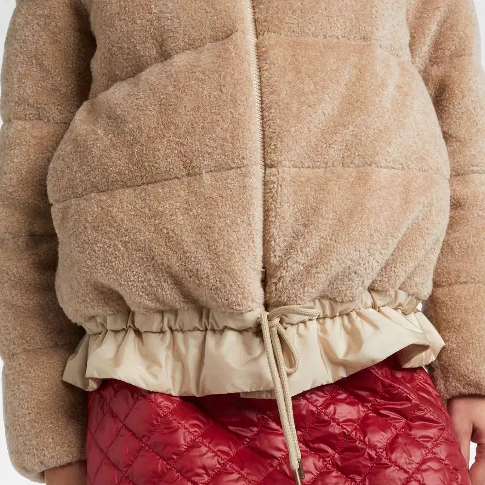  26 SS MONCLER CEDRE Teddy ダウン ベージュ レディース 1 2 ダウンジャケット ジャケット アウター