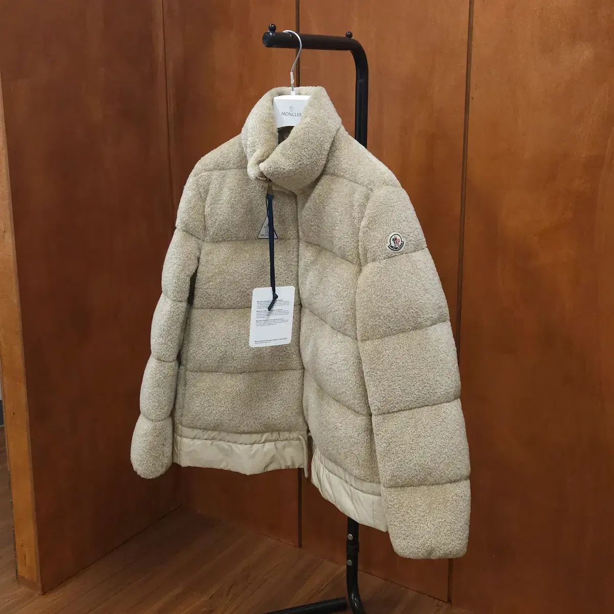 26 SS MONCLER CEDRE Teddy ダウン ベージュ レディース 1 2