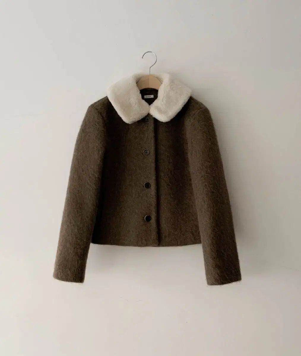 フラットベース アンゴラ ジャケット ブラウン Wear weather HOWUS ホワス