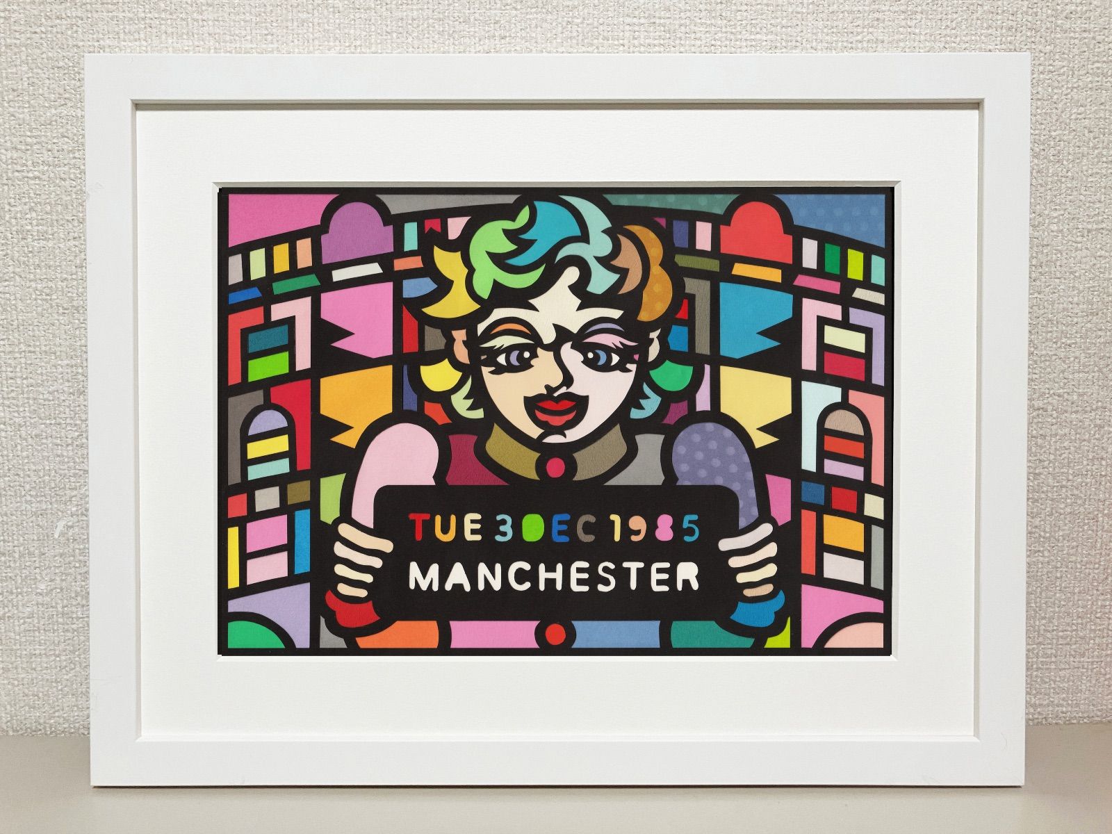 A 192 1 Manchester in 1985 2025 Original art work on paper cutting with collage