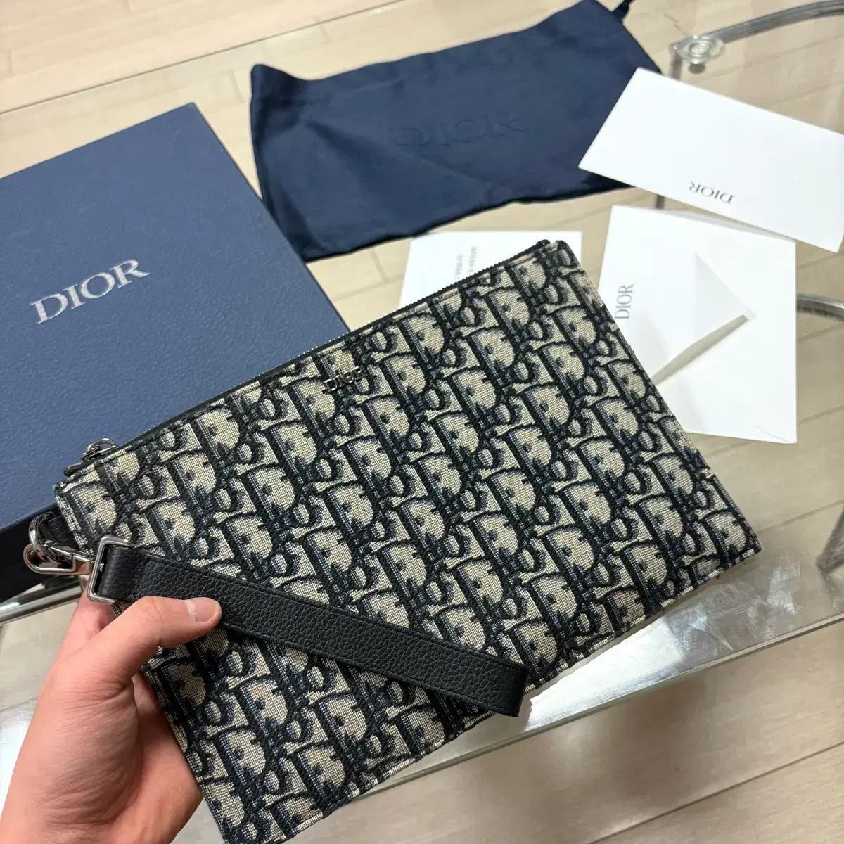 フルセット ディオール オブリーク A 5 クラッチバッグ