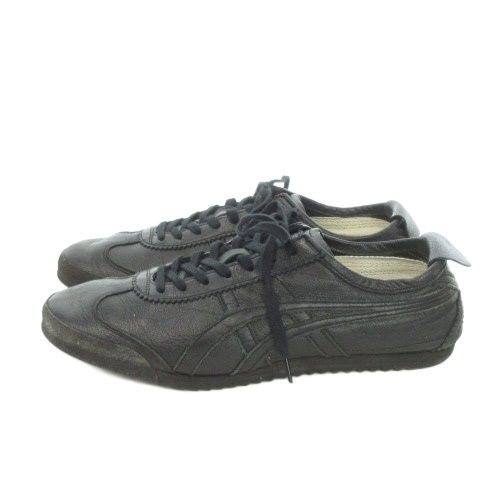 オニツカタイガー Onitsuka Tiger NIPPON MADE MEXICO 66 DELUXE スニーカー ローカット レザー レースアップ 26 5 cm 黒 ブラック AH 1 GY 01