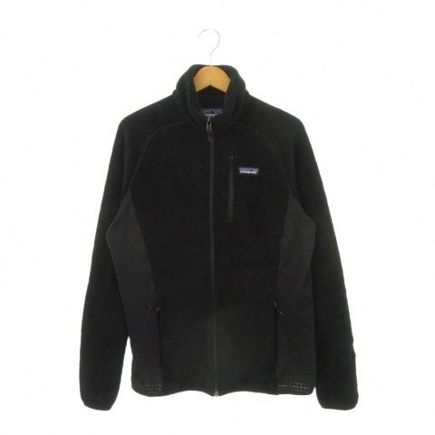 パタゴニア Patagonia R 2 Fleece Jacket フリースジャケット スタンド ロゴ アウトドア M 黒 ブラック 25139 AH 17 GY 44