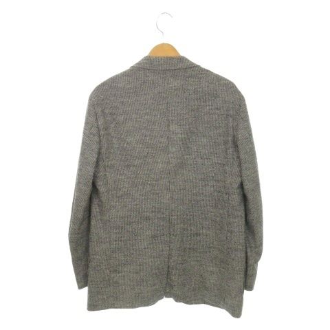 シップス SHIPS テーラードジャケット シングル 背抜き センターベント ウール 千鳥格子 近年モデル L グレー AH 19 GY 44