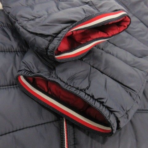 トミーヒルフィガー TOMMY packable 中綿ジャケット スタンド ロゴ ジップアップ 紺 ネイビー AH 13 GY 44 その他 トップス