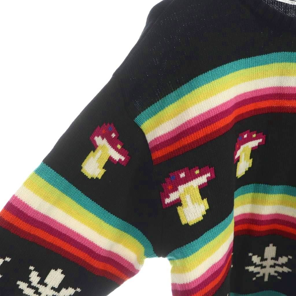 エムエスジーエム MSGM FUNNY MUSHROOM ニット セーター 長袖 ロゴ 総