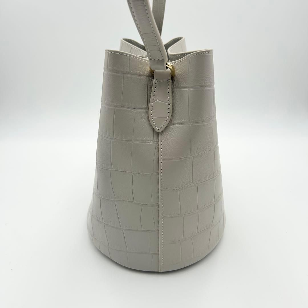 美品 FURLA フルラ 2WAY ダナエ バケットバッグ クロコ グレー - メルカリ