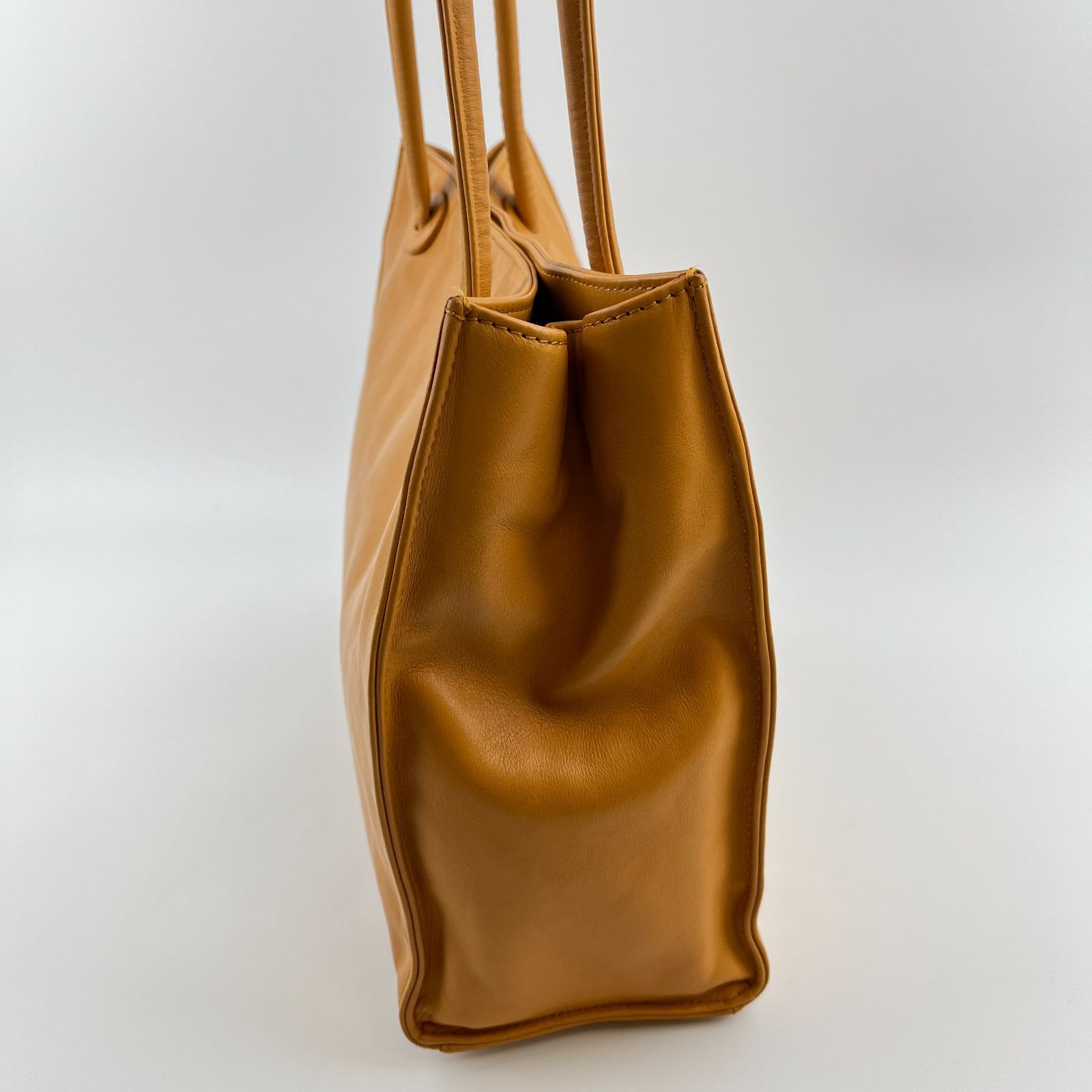 中古】CHANEL シャネル ココマーク マトラッセ トートバッグ オレンジ