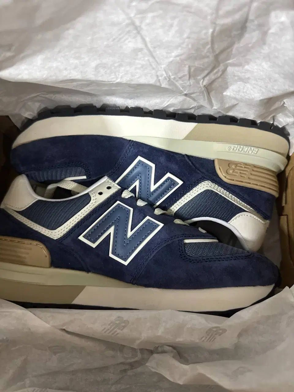 ニュー ンス レガシー スニーカー ネイビー