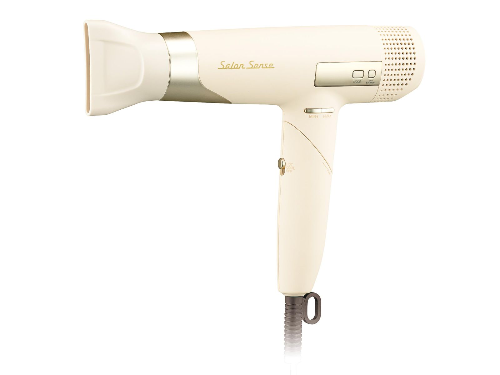 コイズミ ヘアドライヤー イオン ンス ハイスピード サロンセンス ブラシレスDCモーター 温冷自動切替 5段階風量調節 スカルプ機能 コンパクト 折りたたみ式 アイボリー KHD プラス マイナスイオン搭載 T字型 折りたたみ
